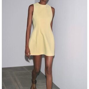 Zara yellow voluminous short dress